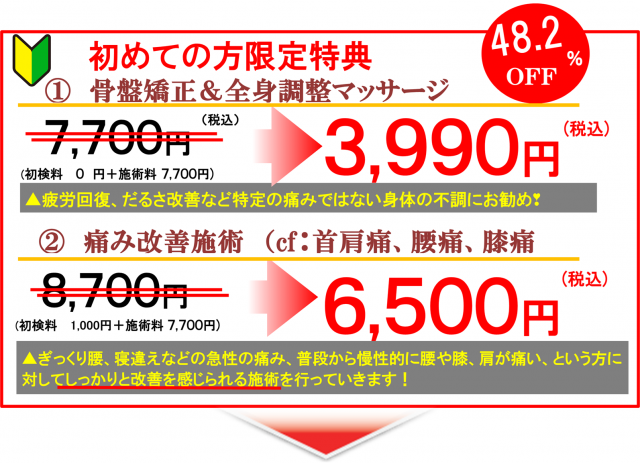 初回割引料金